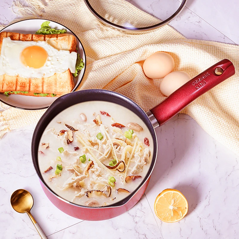 Антипригарная Кастрюля COOKER KING кастрюля для молока и соуса со стеклянной крышкой