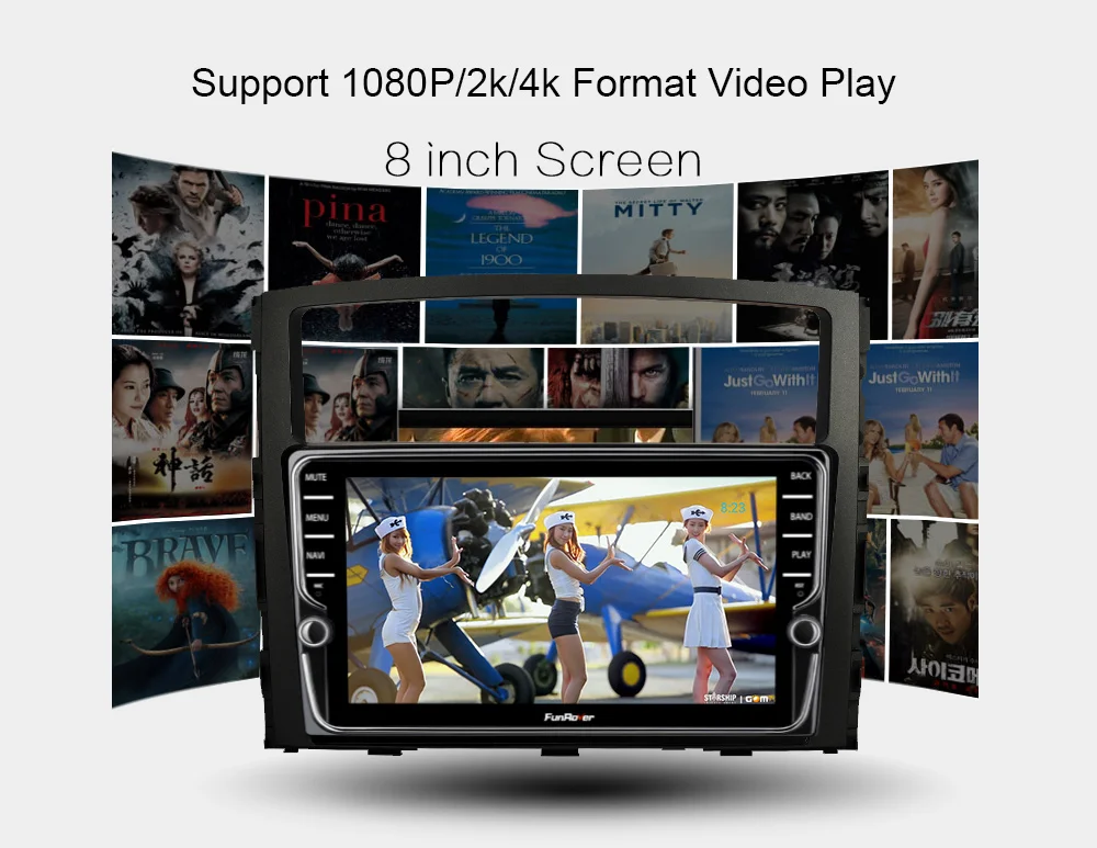 Funrover 8 ядерный android 9,0 2 din Автомобильный dvd-плеер для Mitsubishi Pajero 4 V97 V93 gps навигация Мультимедиа стерео плеер DSP ips