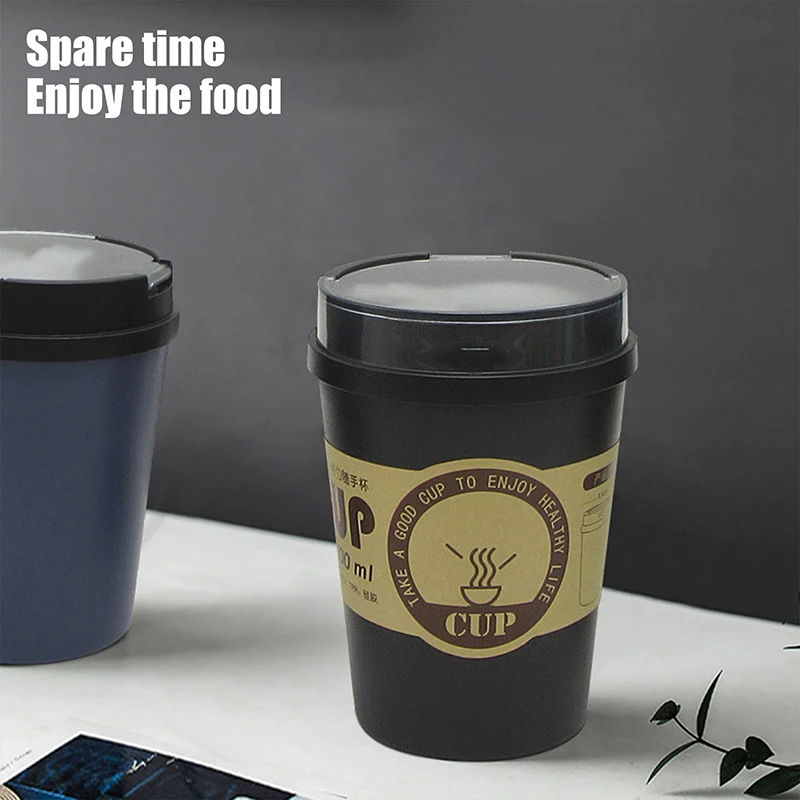 500 мл новая суповая чашка Ланч-бокс контейнер для еды с ложкой пластиковая