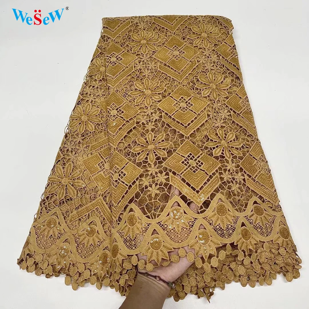 

Вышивка, африканские кружевные ткани с блестками, шелковая кружевная ткань, 5 ярдов, для шитья одежды своими руками JYG27