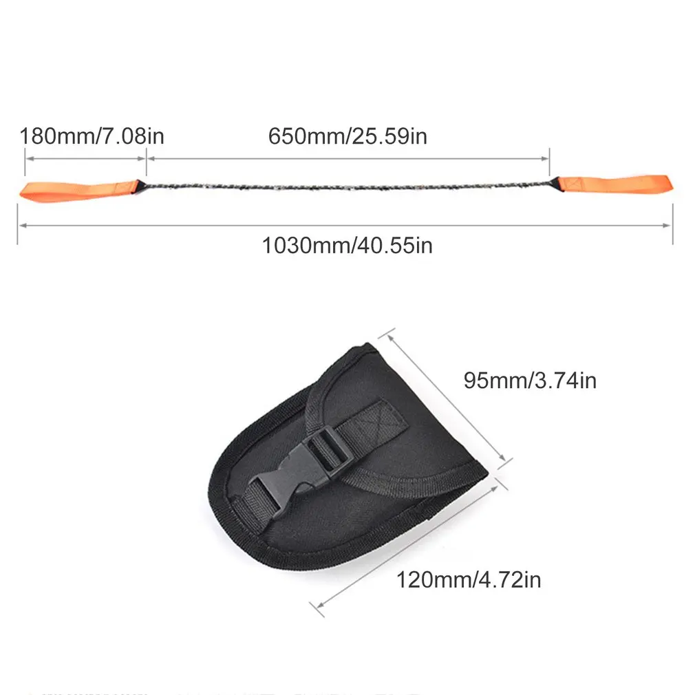 

Portable Handheld Survival Chain Saw Emergency Chainsaw Outdoor Camping Hiking Handsaw with Bag Wood Cutting Tool