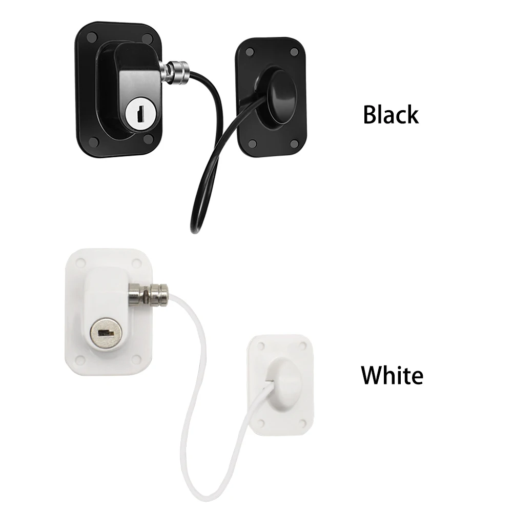 

Security Lock Child Baby With Keys Non Drilling Safe Restrictor Practical Self Stick Wire Cable Durable Easy Install Window Door