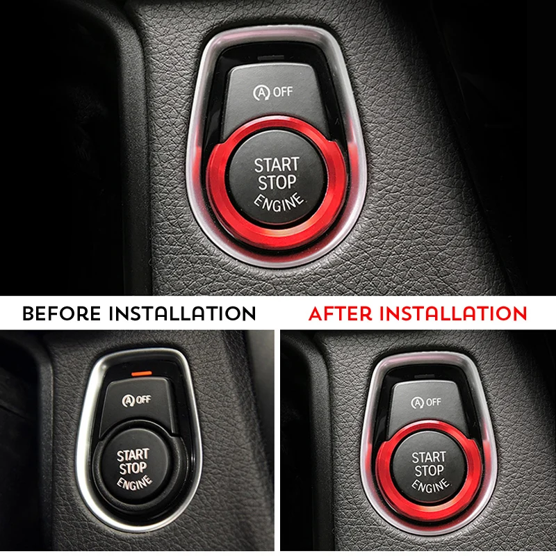 Автомобильный двигатель старт ключ зажигания кольцо крышки для BMW X1 F48 F20 F21 F30 F32 F33