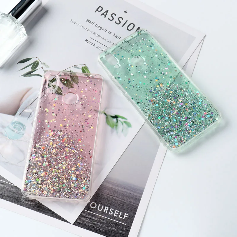 

Glitter Bling Case For Vivo Y20 Y50 Y19 Y17 Y70S Case Epoxy Soft Silicon Cover On For Vivo IQOO NEO 3 V17 Pro V19 Fundas Bumper