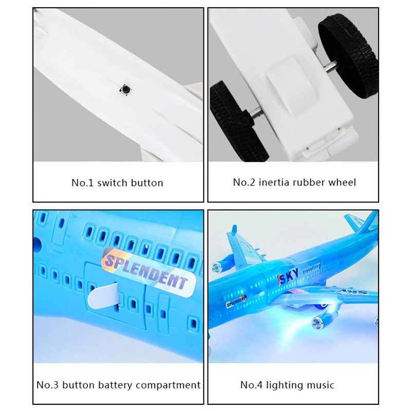 Детский экшн самолет привлекательный ребенок большие модели самолета с