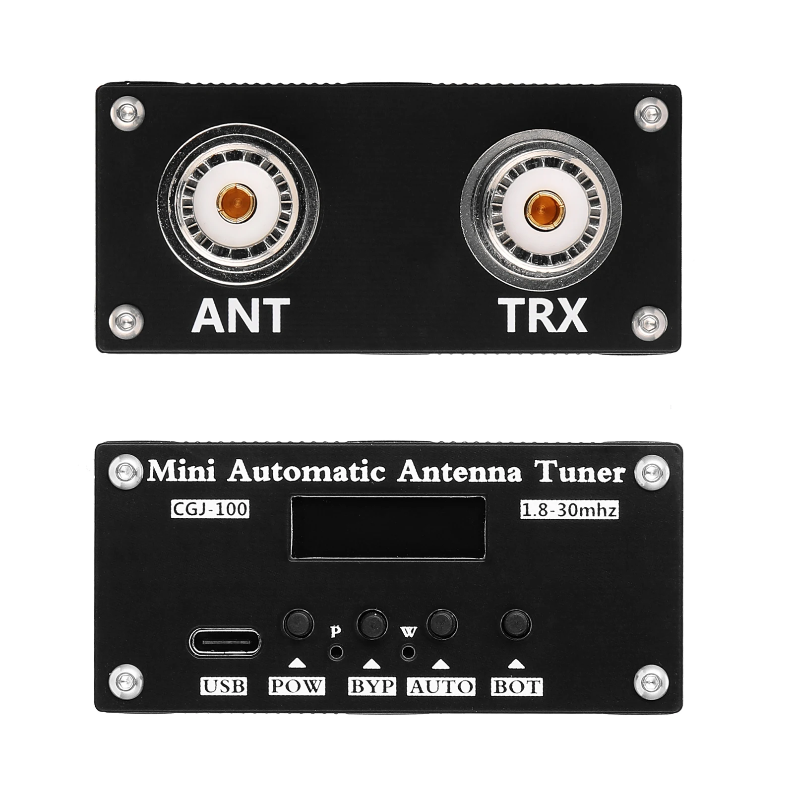 ATU 100 1 8 30 МГц 0 91 дюймов OLED Дисплей HAM тестер Мини автоматический тюнер антенны