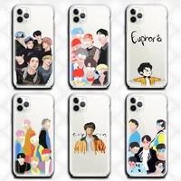 euphoria jungkook run ep 33 memes phone case clear for iphone 13 12 11 pro max mini xs 8 7 plus x se 2020 xr cover