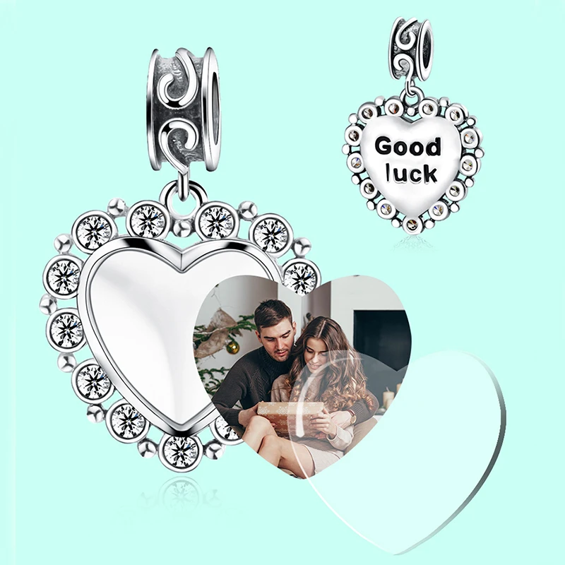 Женский браслет из серебра 925 пробы с фотобусинами | Украшения и аксессуары