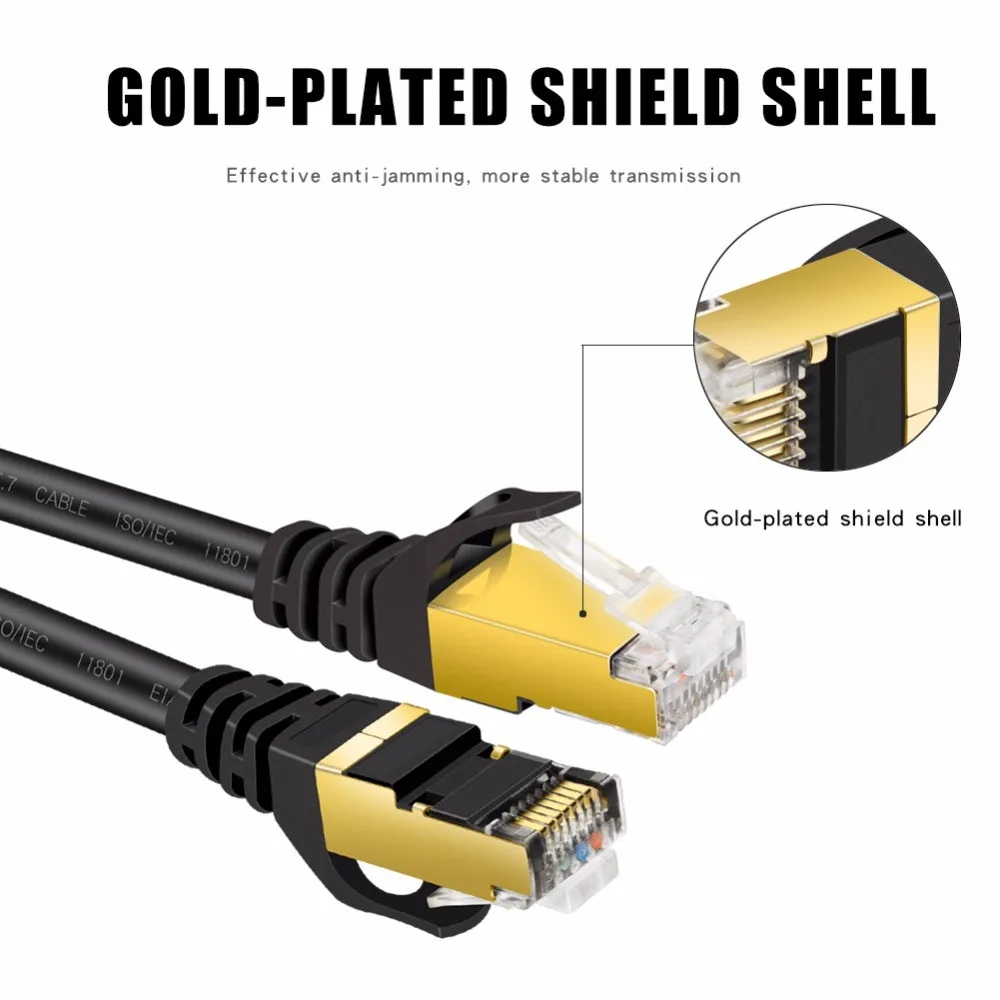 Соединительный кабель Cat 7 сетевой S/ftp Lan Dsl Ethernet Интернет-кабель 10 Гбит/с 1/2/3/5/8 (m)