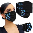 Одноразовые маски для лица с принтом бабочек, пылезащитные, 3 слоя, с петлями для ушей, унисекс, 102050100 шт., маска для лица для взрослых