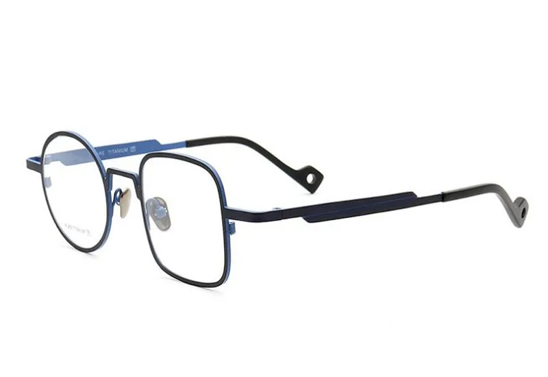 

Retro Pure Titanium Square Round Glasses Frame Women Full Rim Myopia Eyewear Brand Designer Clear Lens Optical Eyeglasses Men