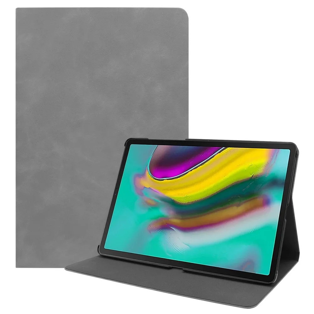 Серый Винтаж из искусственной кожи чехол для samsung Galaxy Tab S5e 10,5 SM-T720 SM-T725 T720 T725 чехол для samsung Tab S5e Ретро откидная крышка из искусственной кожи - Цвет: Серый