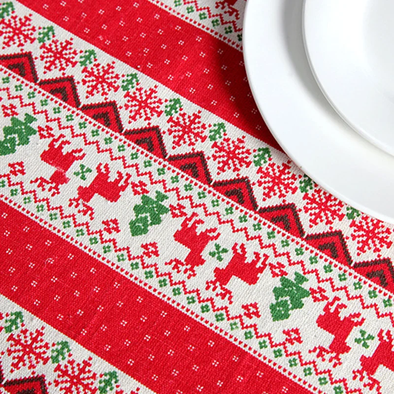 2020 Новогодняя Рождественская прямоугольная скатерть обеденный кухонный стол