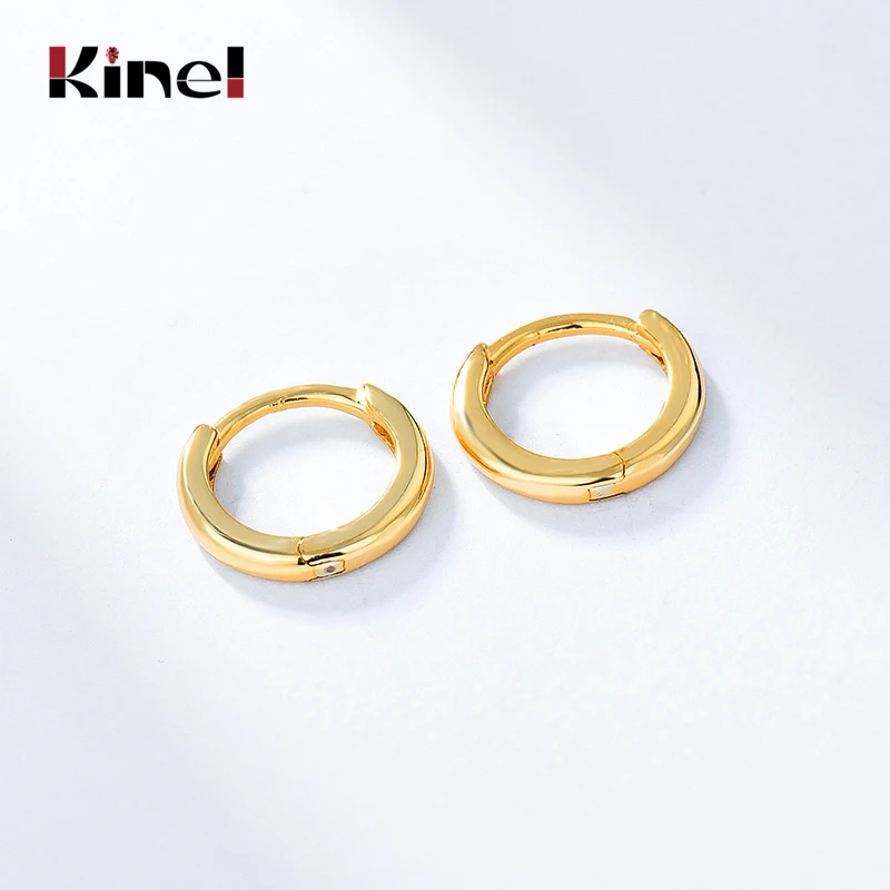 

Kinel, Настоящее 100% Стерлинговое Серебро 925 пробы, минималистичные круглые мини серьги для женщин, ювелирные аксессуары, 2020, новинка