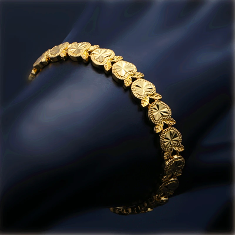 

New Gold Bracelet Classic Fashion Apple Woman Color-Preserving Gold Hand Jewelry Chain