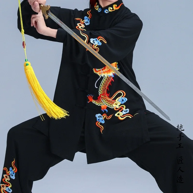 Унисекс Высококачественная Униформа Тай Чи тайцзи кунг фу форма в китайском