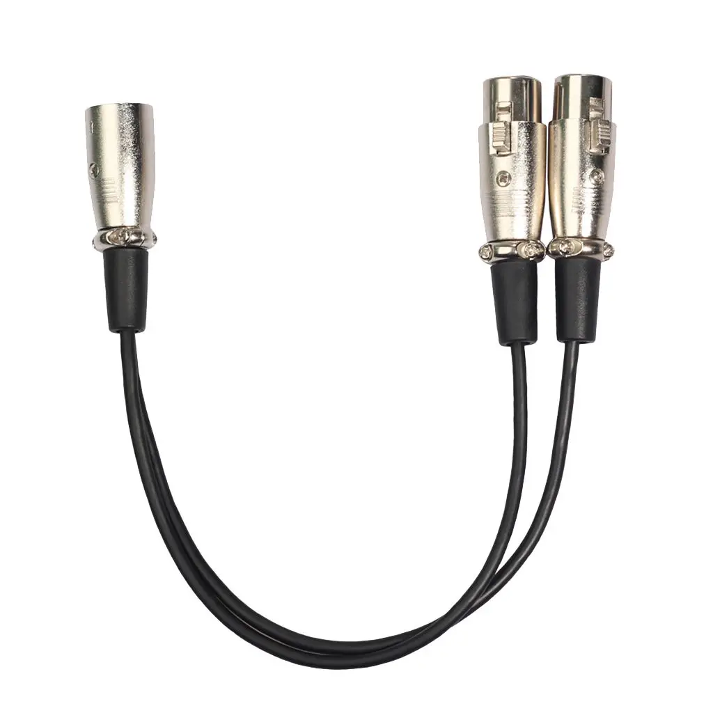 

Новый 3Pin XLR 1 штекер на 2 гнезда аудио Удлинительный кабель для микрофона,