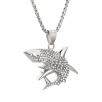 pendants shark fashion necklace long chain mens and womens gifts