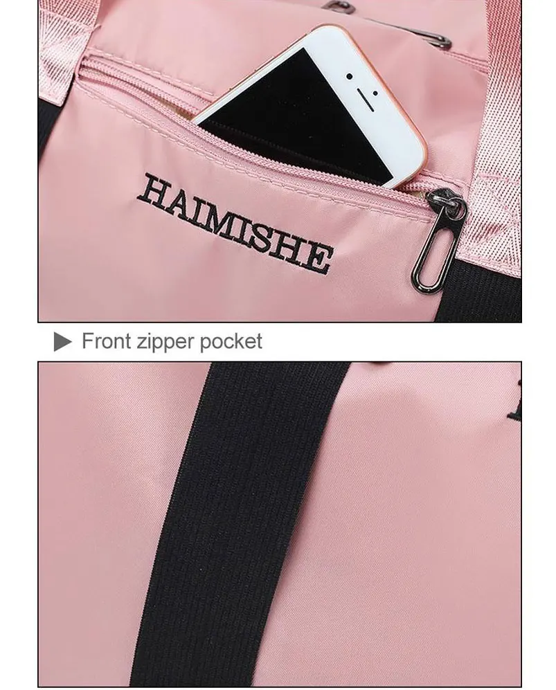 Dames Roze Brief Reistas Grote Capaciteit Vrouwen ручная сумка для путешествий спортивная сумка