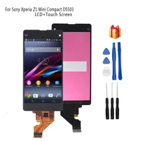 original 4 3 lcd for sony xperia z1 compact display touch screen digiziter for sony xperia z1 mini display d5503 m51w lcd