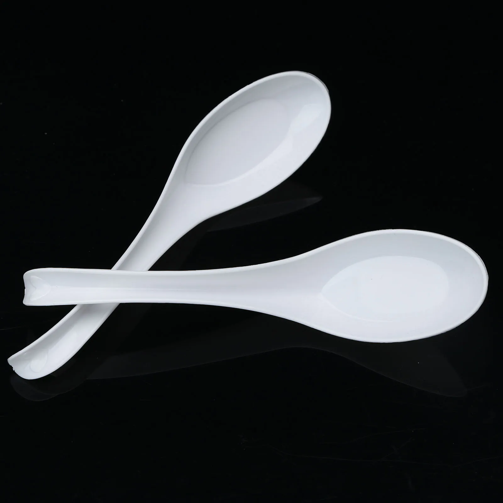 100 ПК ложки с длинной ручкой крюк Пластик комплект антипригарным суповая ложка