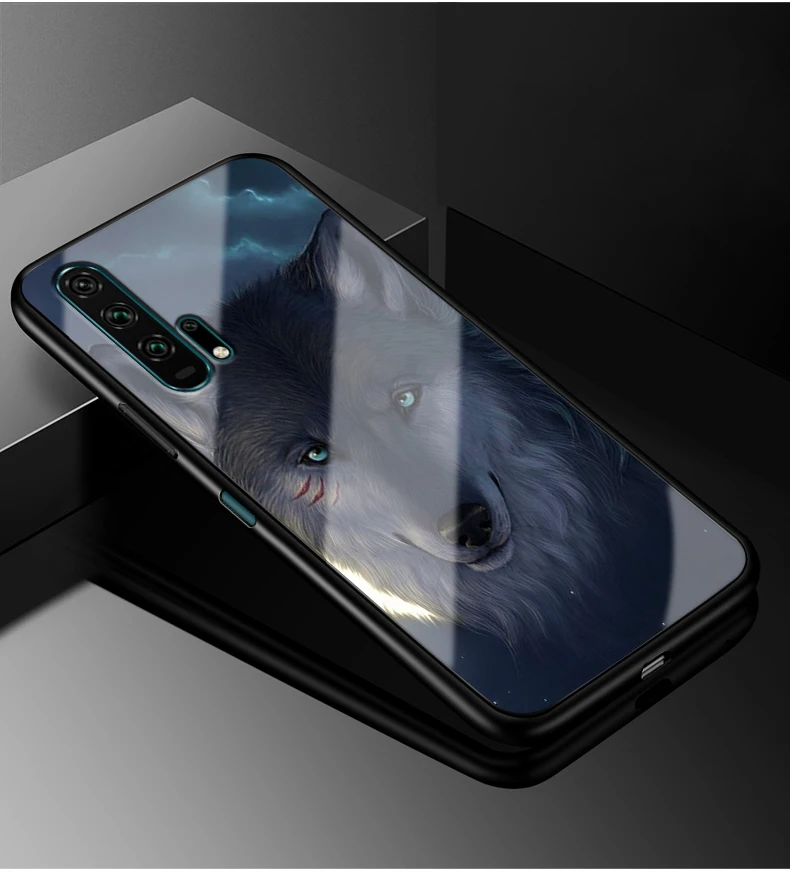 Для huawei Nova 5 T чехол Nova5T PC Пластиковый стеклянный чехол для телефона черный ТПУ бампер чехол для huawei Nova 5 T Nova 5 T чехол