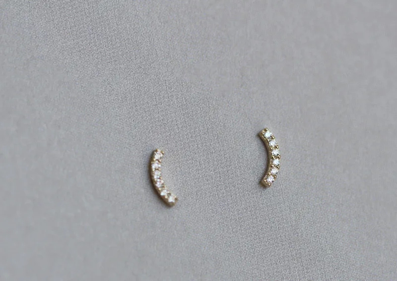 9K твердые золотые серьги гвоздики с кристаллами шипами ювелирные изделия