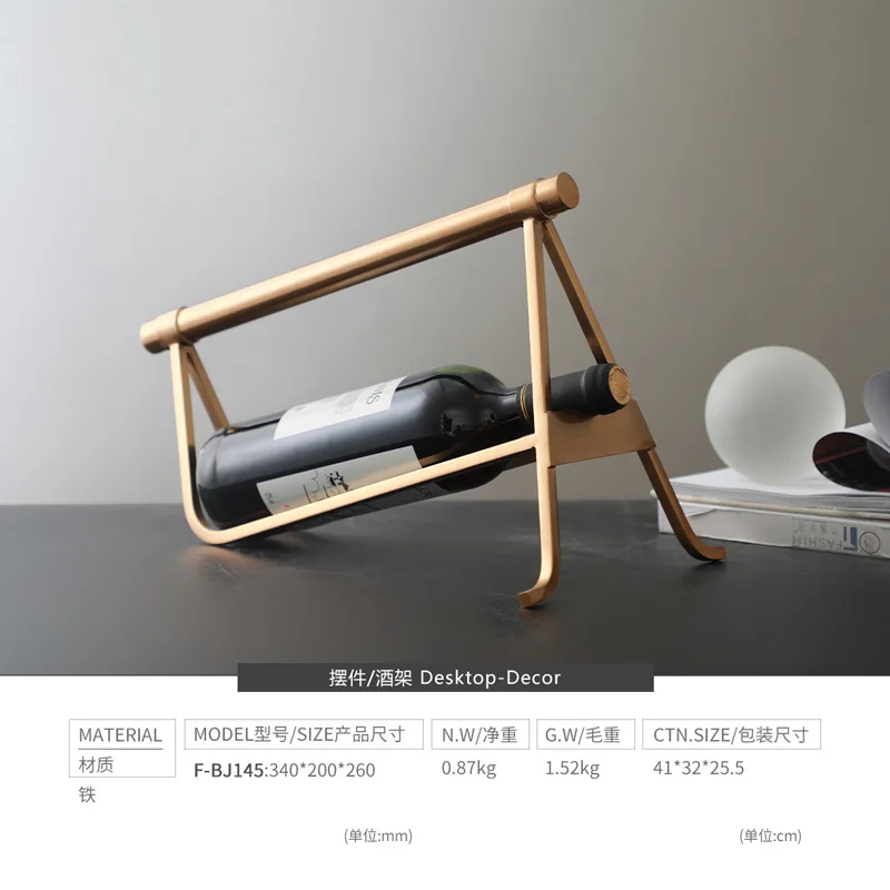 

Decoration creative Villa Hotel red wine rack decor shelves for wall kitchen storage wine bottle holder home organizer