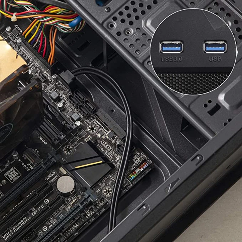 20pin двойной Порты и разъёмы USB 3 0 Женский воздействия кабель подходит для WinXP/Vista /Win