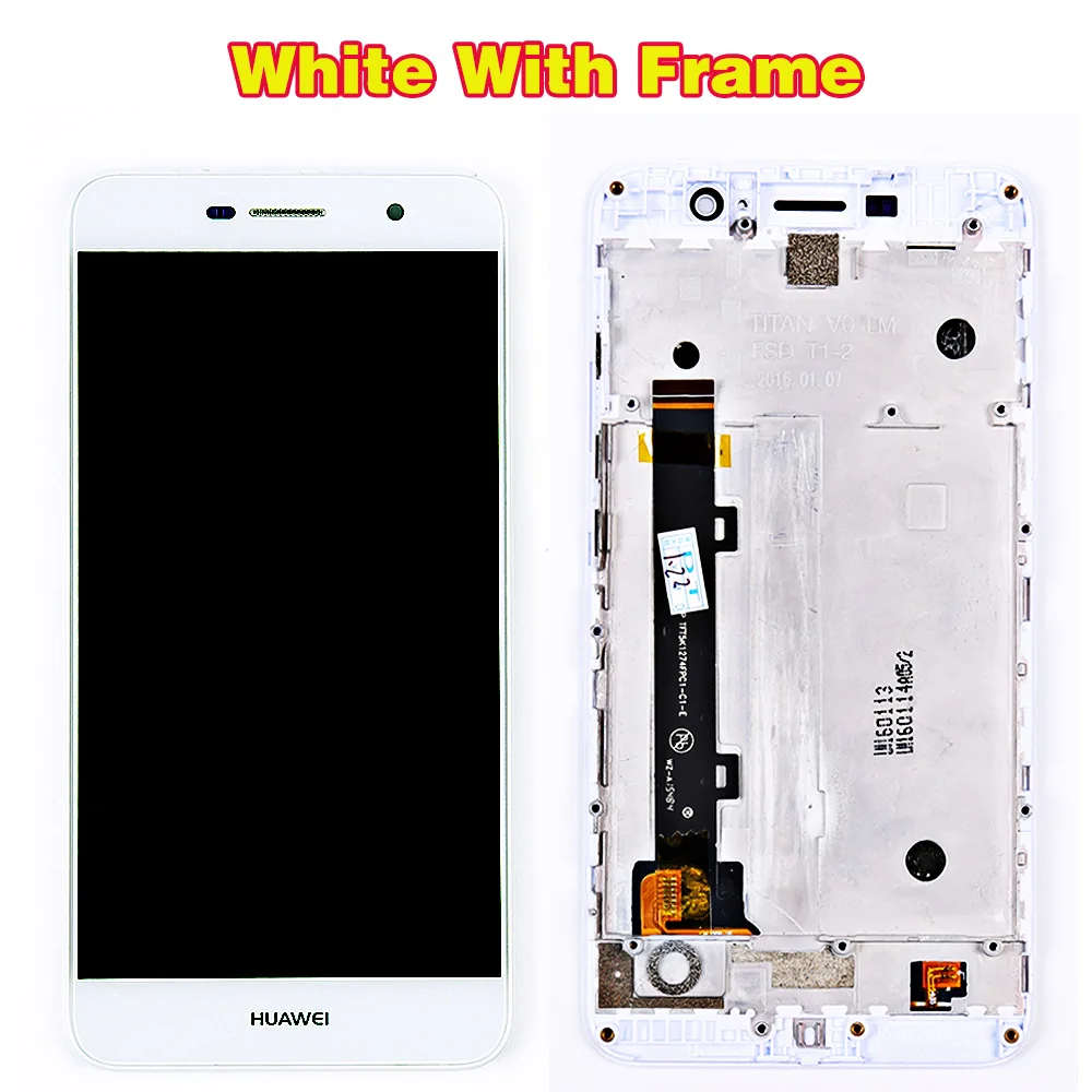 White With Frame Huawei 5,0 дюймов ЖК-дисплей для huawei honor 4c pro TIT-L01 сенсорный экран дигитайзер Сенсорное стекло в сборе с рамкой бесплатные инструменты - Цвет: White With Frame