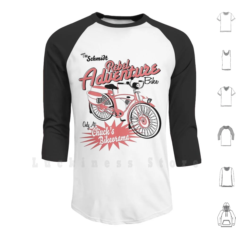 

The Schmidt Rebel Adventure Hoodie Long Sleeve Peewee Herman Big Adventure Movie Bike Rebel Adventure Pee Wee Pee