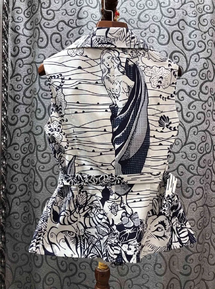 Жилет женский из 100% хлопка с отложным воротником без рукавов | Женская одежда