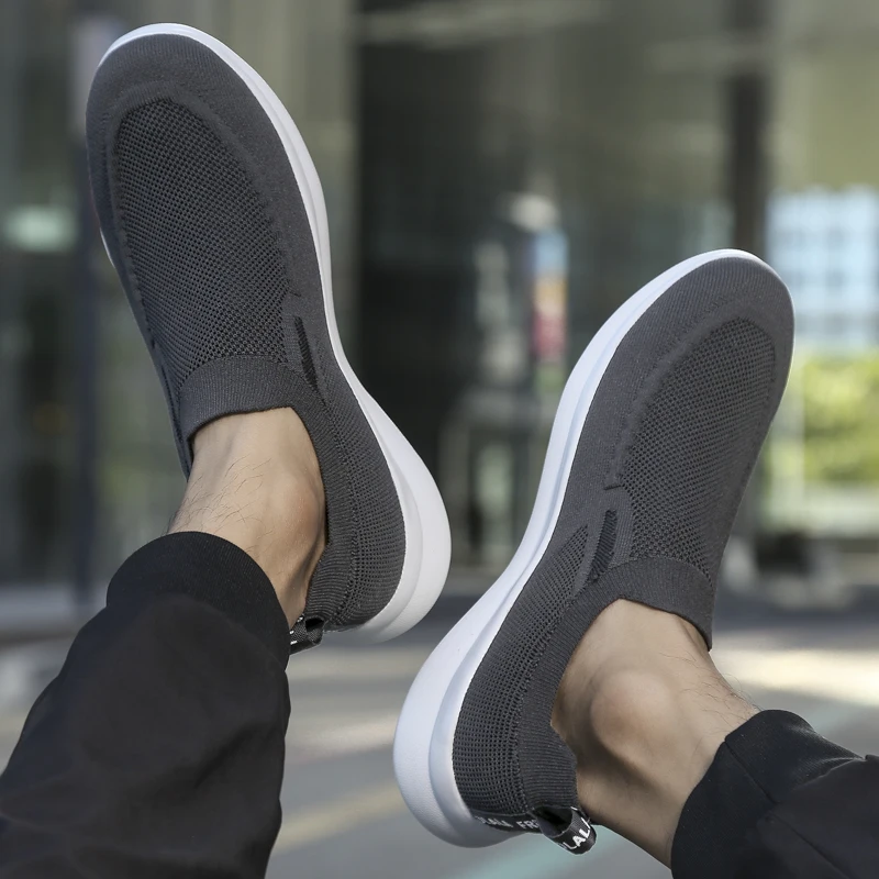 

2021 New Summer Men's Sneakers Fashion Breathable Mesh Sport Sneakers Outdoor Non-slip Slip-On Walking Casual Shoes Big Size