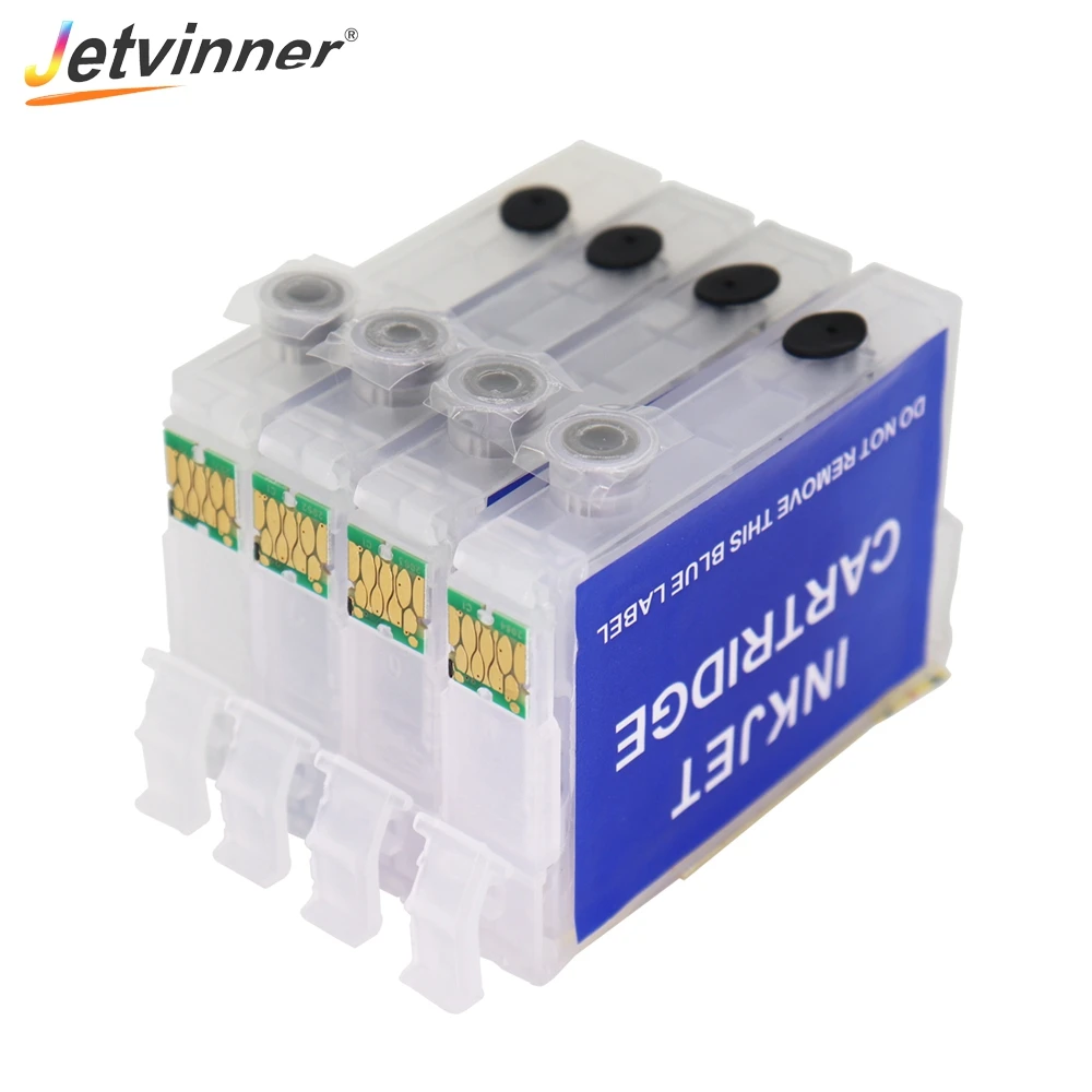 Картридж T34XL T3471-T3474 многоразовый с дуговыми чипами для принтера Epson Force Pro WF-3720 WF-3725