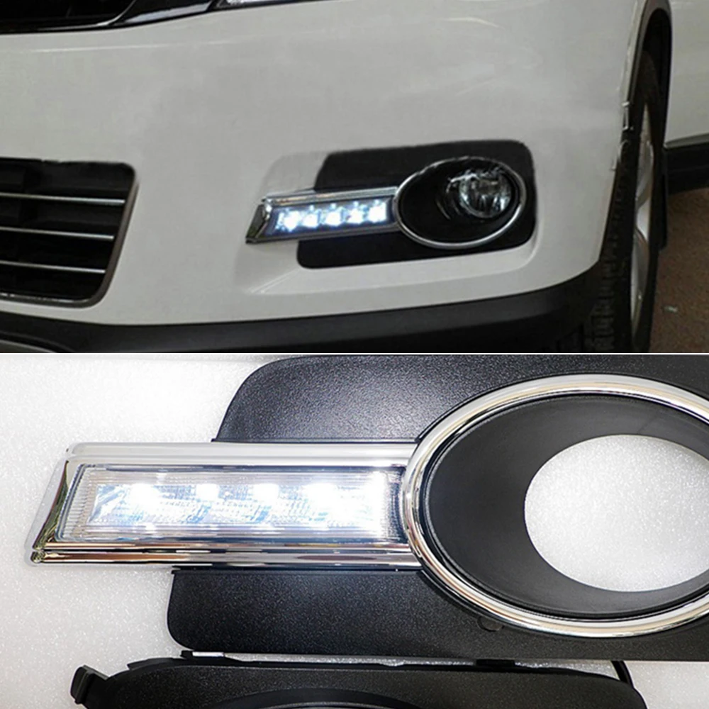 Автомобильная проблесковая 2 шт. для Volkswagen VW Tiguan 2010 2011 2012 Светодиодный