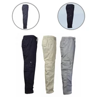 fashion men sweatpants slim long solid color drawstring men cargo pants fitness pants sports pants