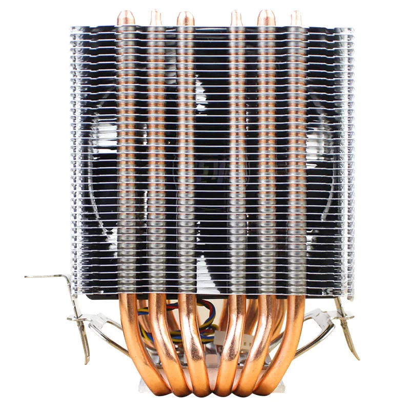 

2011 Cpu radiator 6 copper pipe 4Pin PWM Intel LGA 1200 1155 1156 1356 1366 AMD AM4 X79 X99 Quiet CPU Cooling Fan PC Heat Sink
