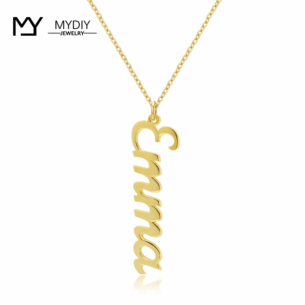 Вертикальные старые английские ожерелья и подвески с именем античное английское