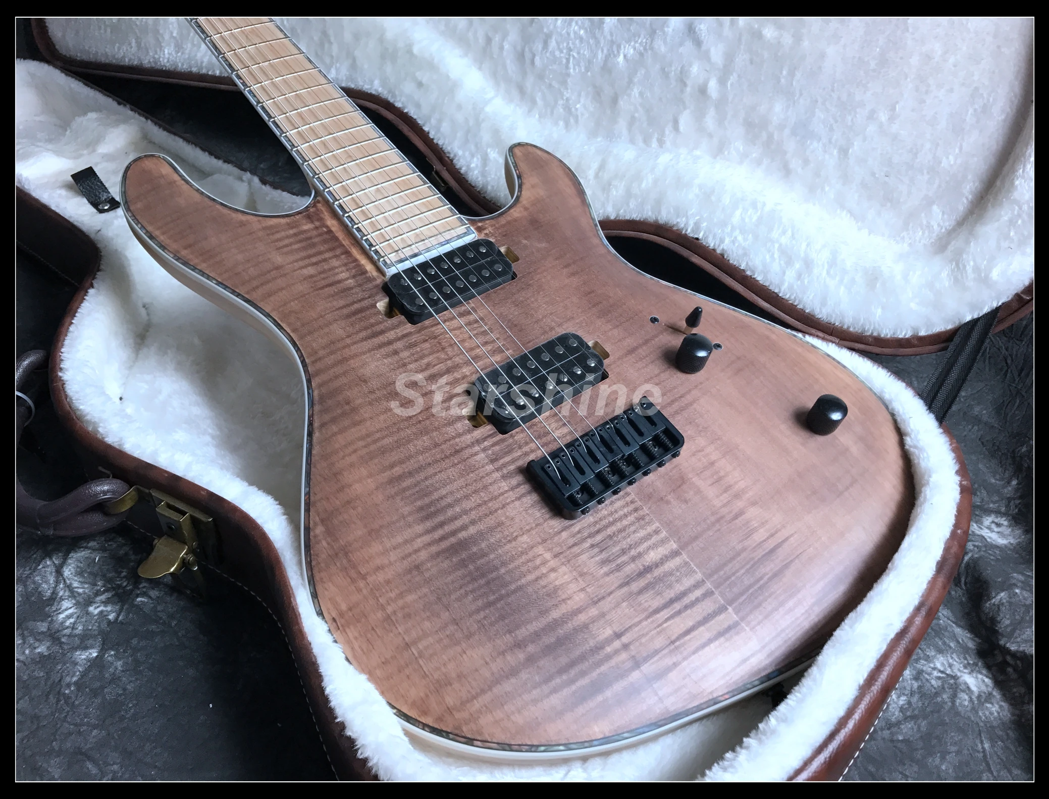 E G1 Высококачественная электрическая гитара с 7 струнами облицовкой сверху из