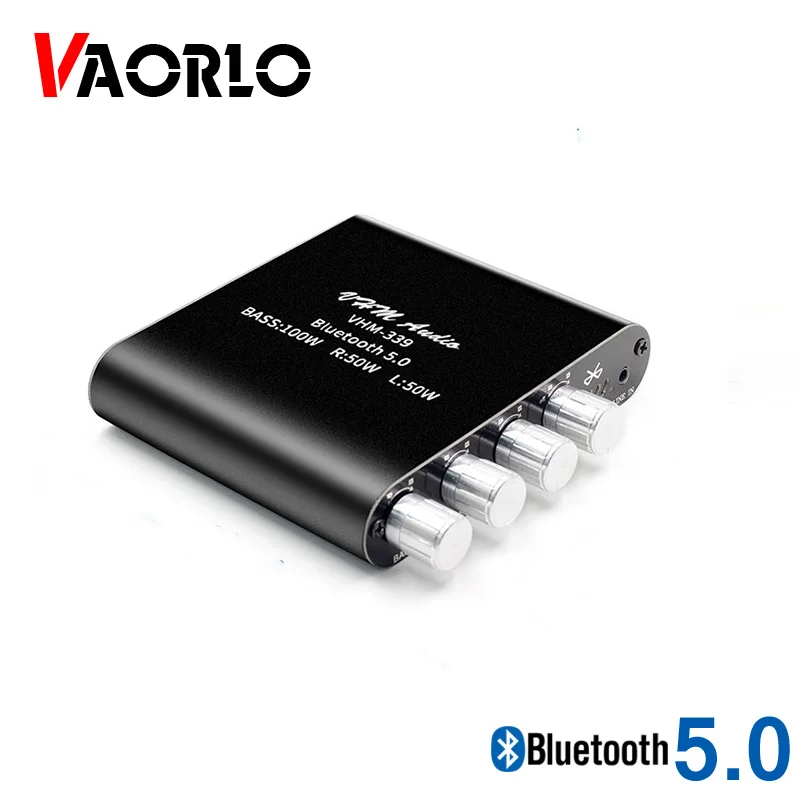 VAORLO Bluetooth 5 0 TPA3116D2 HIFI цифровой усилитель мощности 2 1 канал 2X50W + 100 Вт стерео |