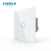 livolo luxury white crystal glass wall switch touch switch normal 1 gang 1 way switch vl c701 11121315