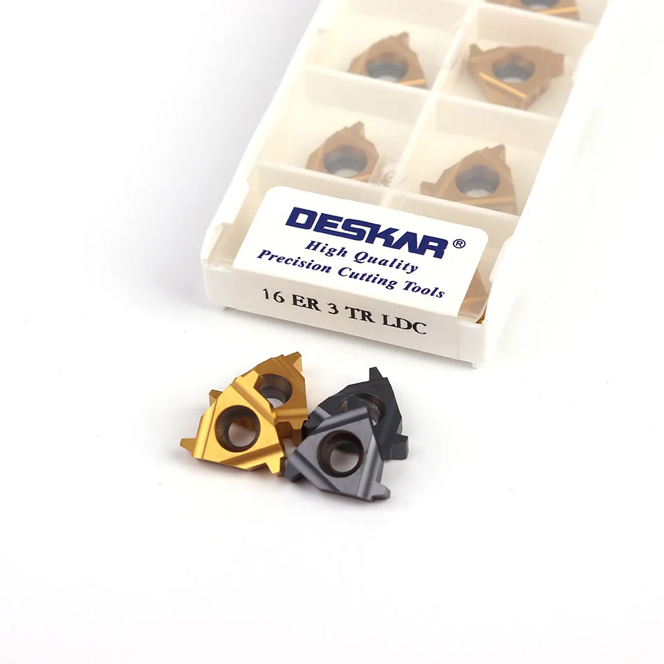 Твердосплавная пластина для токарного станка DESKAR 16ER 16IR 1.5TR 2TR 2.5TR 3TR LDA LDC |