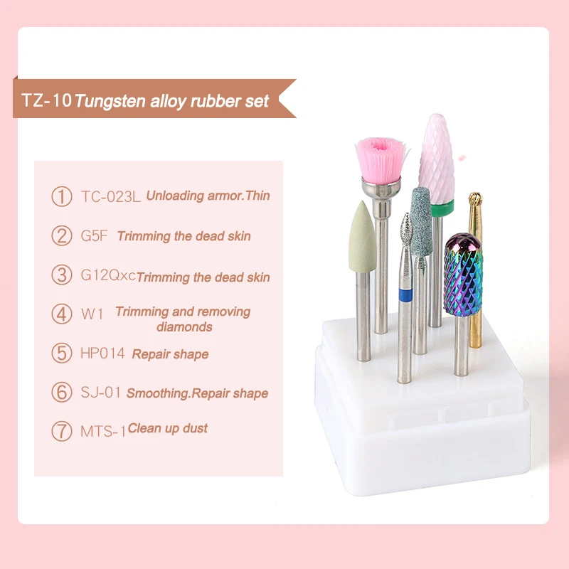 Профессиональная электрическая дрель для маникюра набор сверл ногтей из