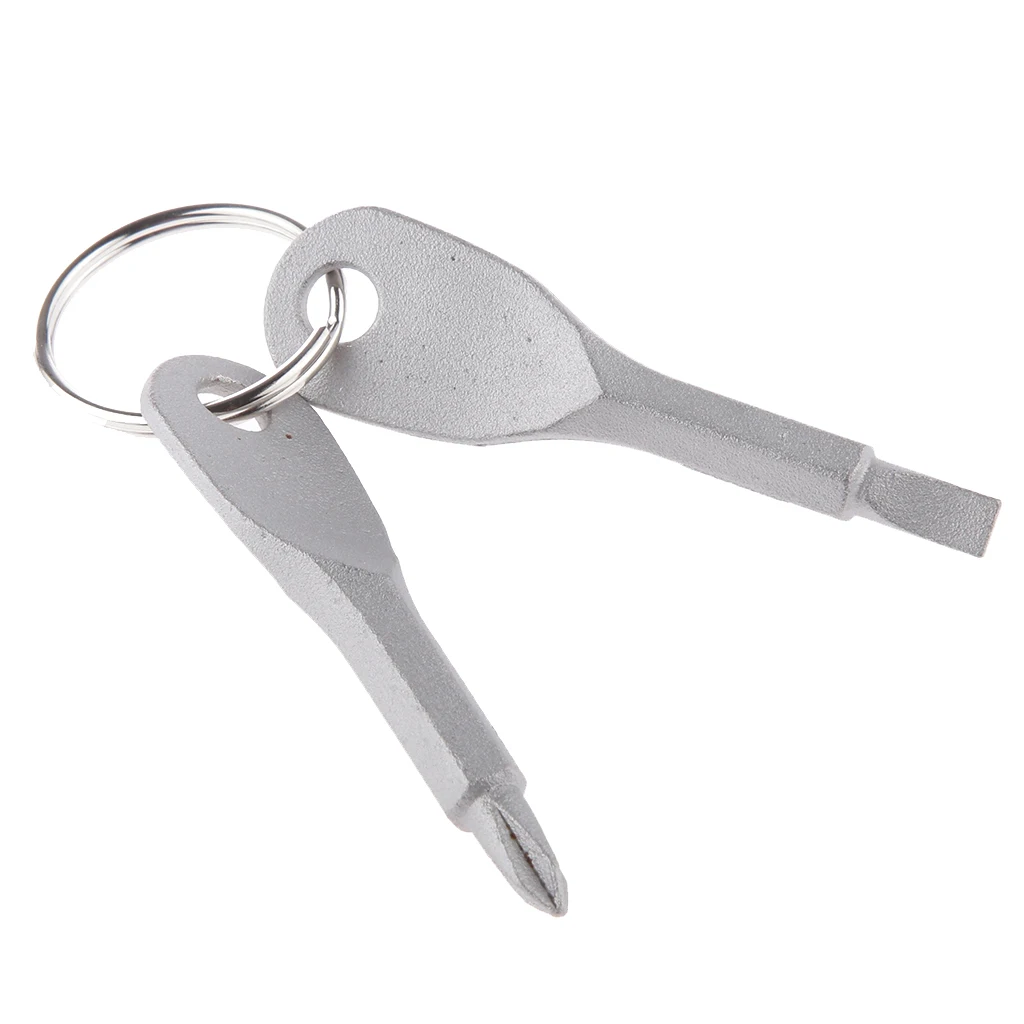 

Уличный спортивный инструмент 2 в 1, отвертка, брелок, аксессуар для дома для экстренных ситуаций, серебристый