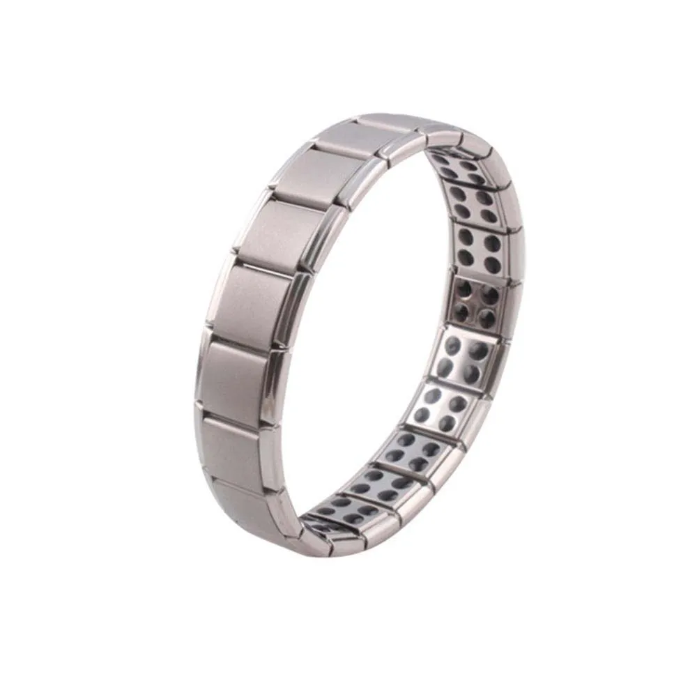 

Healing Magnetic Bracelet Men Health Germanium Stretch Bracelet Jewelry Best Gift Stainless Steel Health Care Hand Chain Magnet