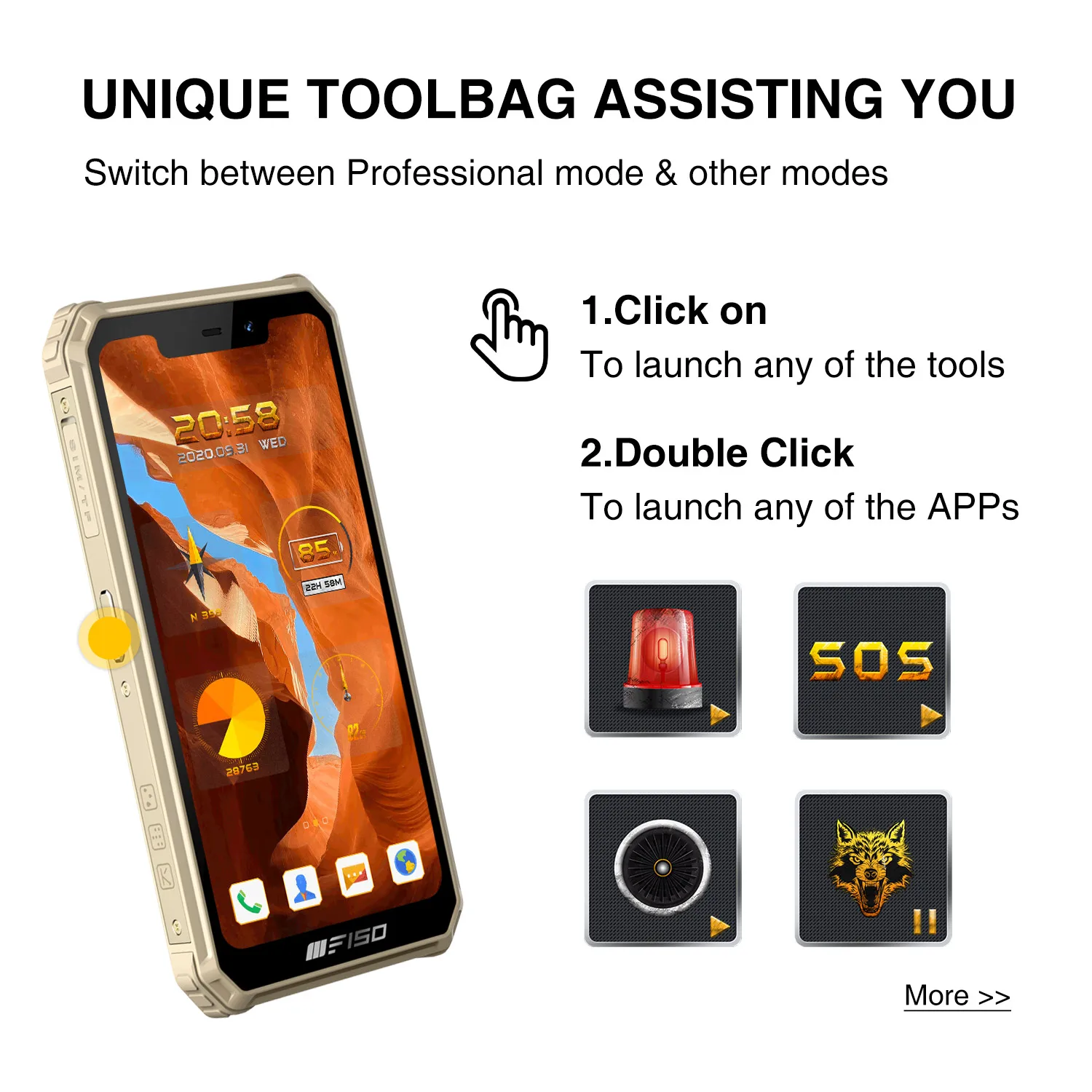 f150 b2021 ip6869k waterproof rugged mobile phones 6gb64gb 8000mah octa core nfc 5 86 hd 13mp camera smartphone cell phone free global shipping