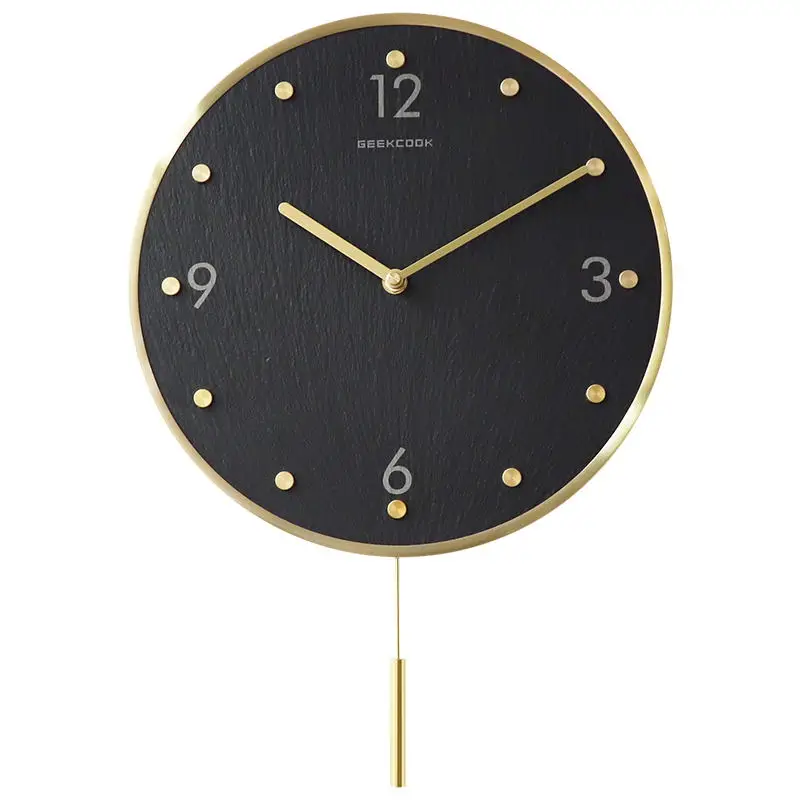 

Luxury Digital Wall Clock Elegant Gold Iron Vintage Creative Wall Clock Nordic Design Orologio Da Parete Home Accessories EA60WC