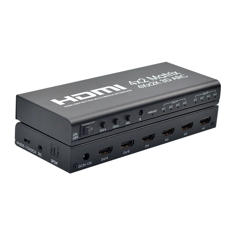 HDMI матрица 4X2 4 в 2 Out 4K 2K 4x2 Switcher 1.4B EU Plug |