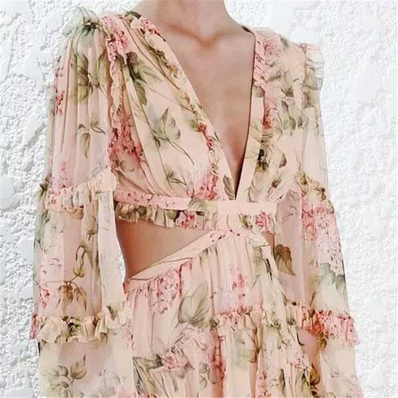 Новое летнее праздничное платье с v-образным вырезом сексуальное открытой спиной