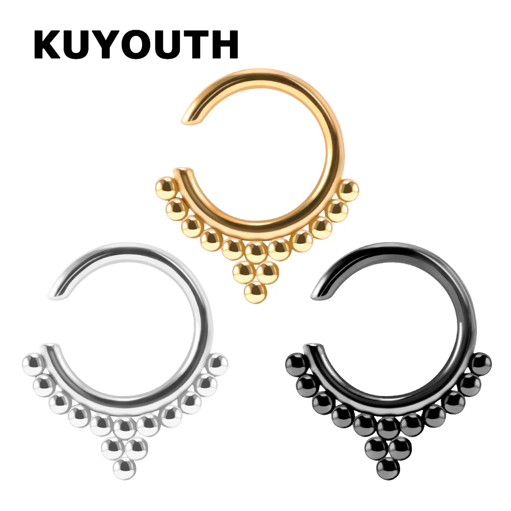 

KUYOUTH Popular Stainless Steel Round Shape Point Dot Ear Weight Gauges Body Jewelry Earring Piercing Expanders Stretchers 2PCS